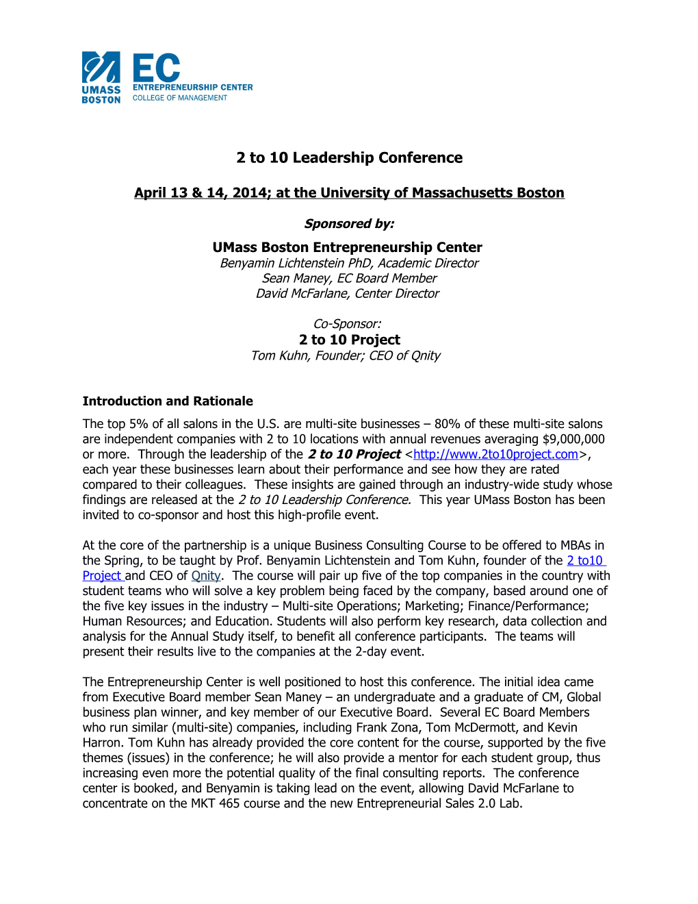 2 to 10 Leadership Conference