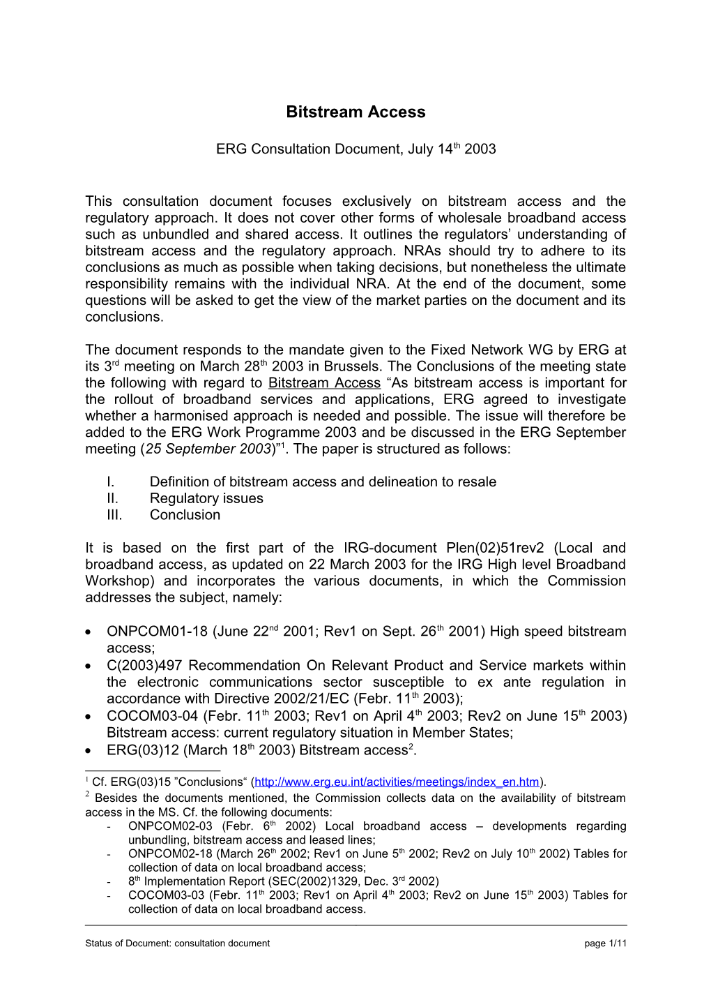 Local and Broadband Competition