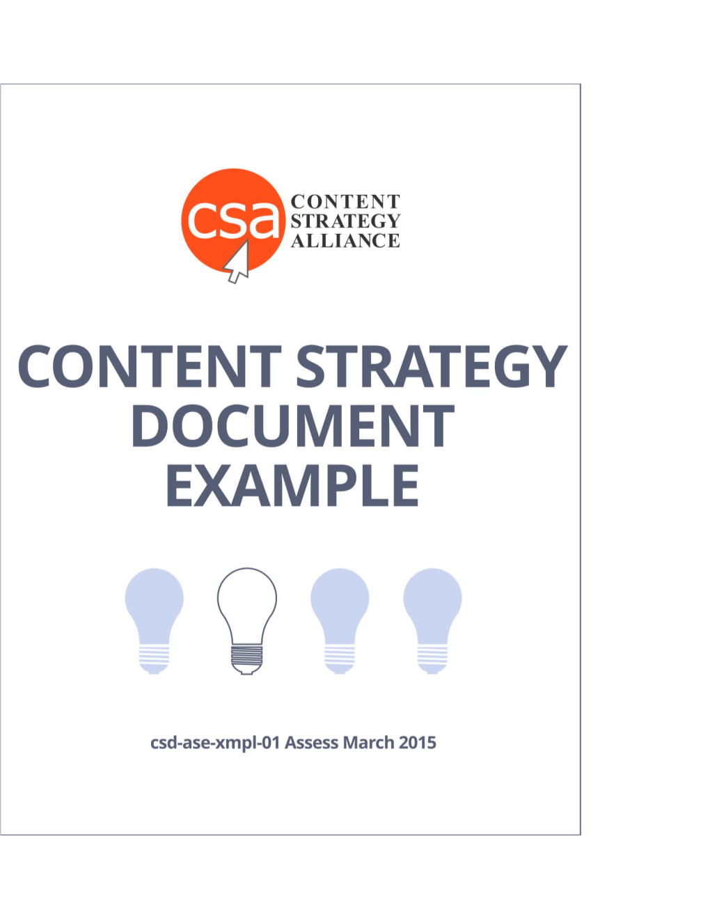 CSA Content Strategy Document Example