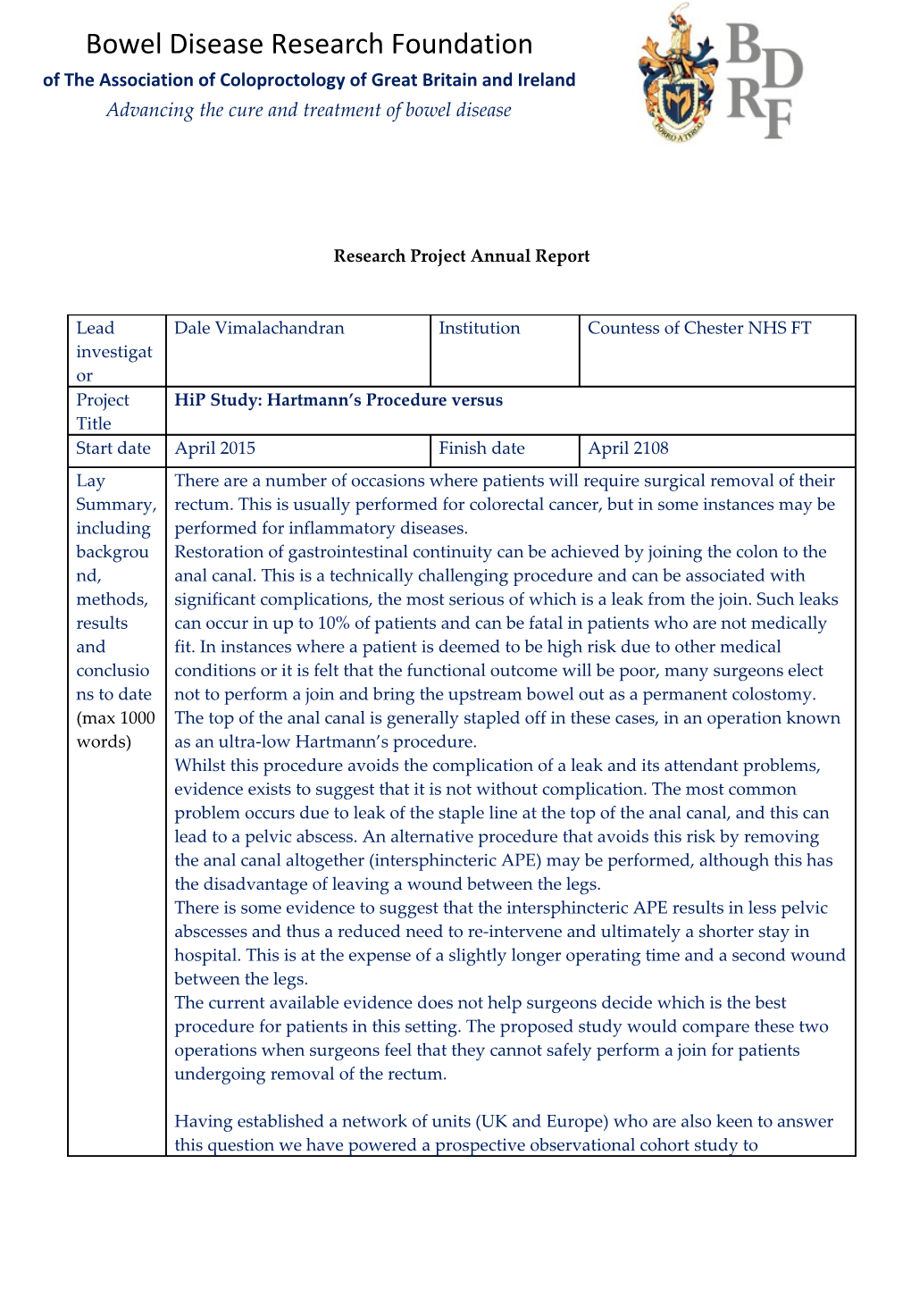Research Project Annual Report s2