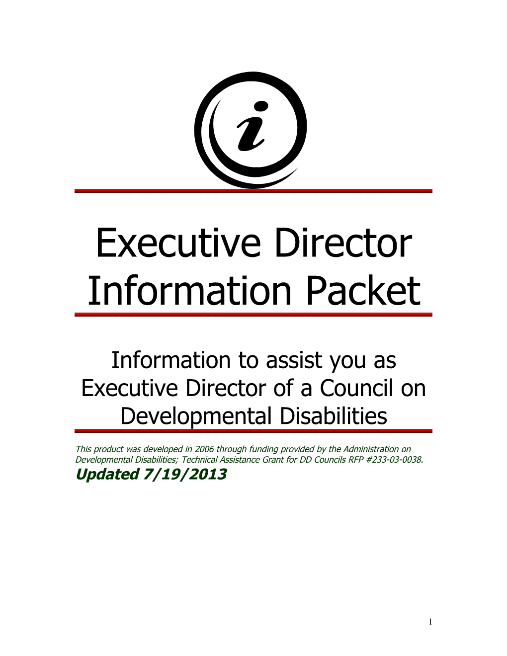 Executive Director Information Packet