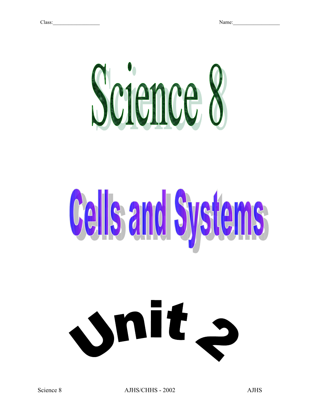 Unit 2 Cells and Systems