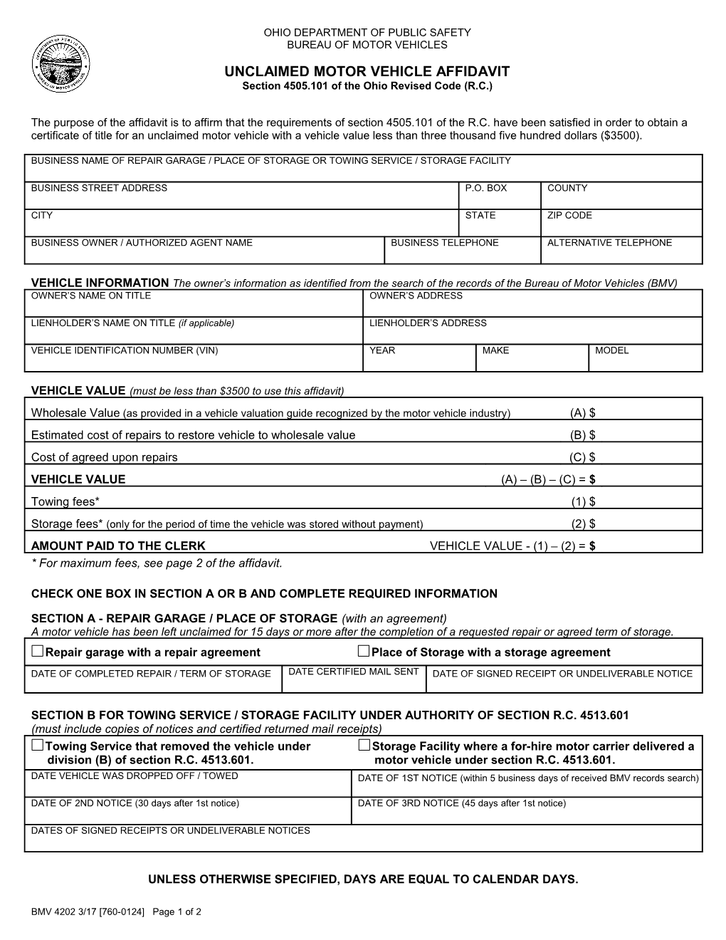 Ohio Bureau of Motor Vehicles s3