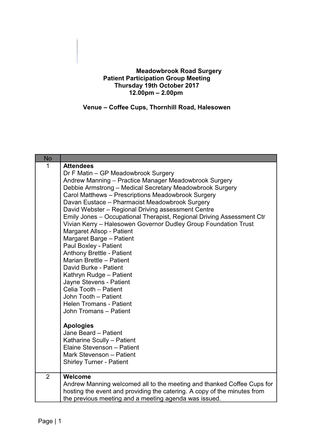 Patient Participation Group Meeting s6