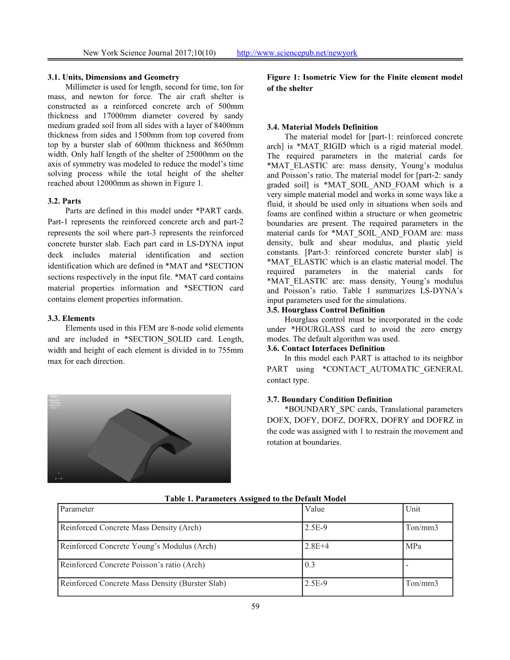 Nonlinear Dynamic Finite Element Analysis of Hardened Aircraft Shelter Subjected to Blast Load