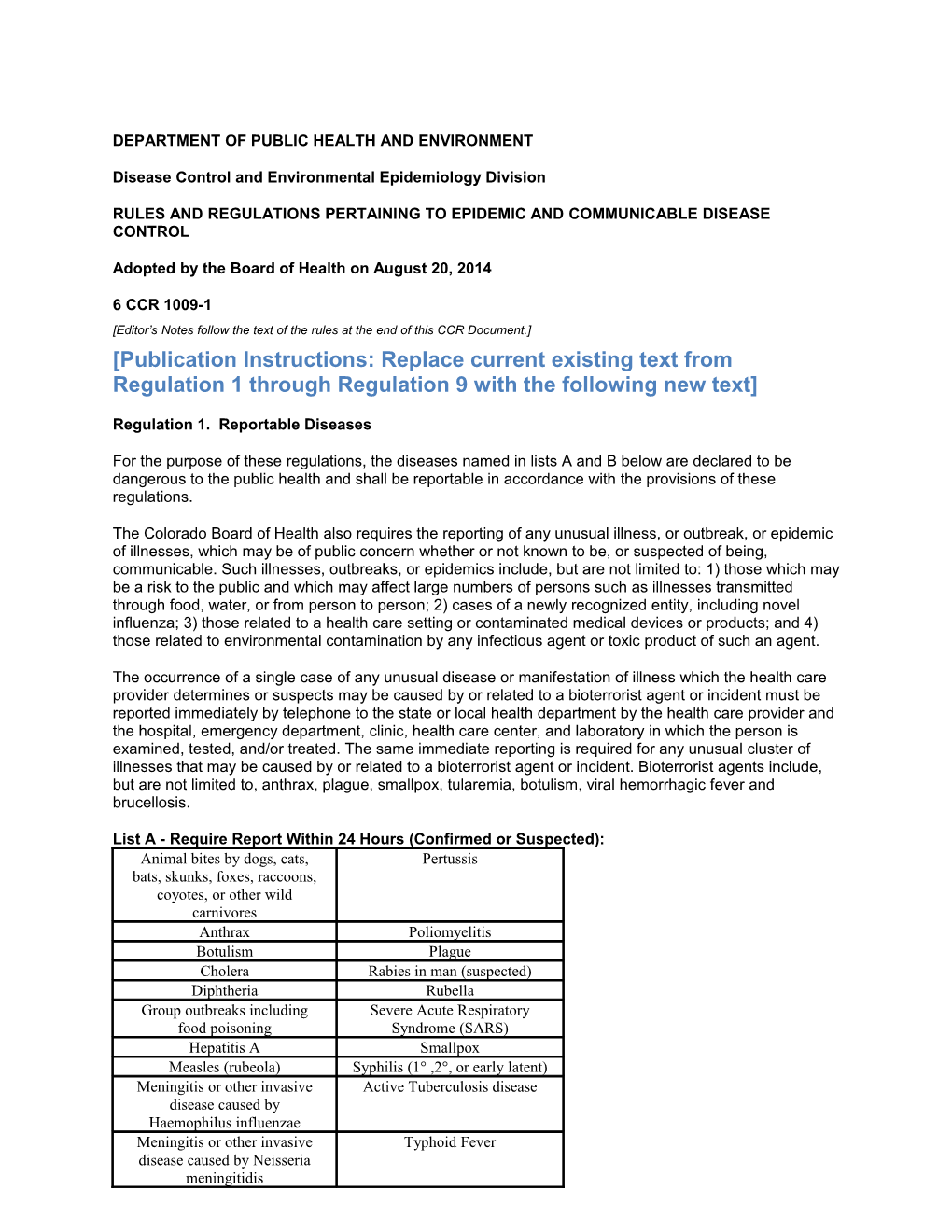 Stmt Basis & Purpose & Specific Statutory Auth & Reg Analysis