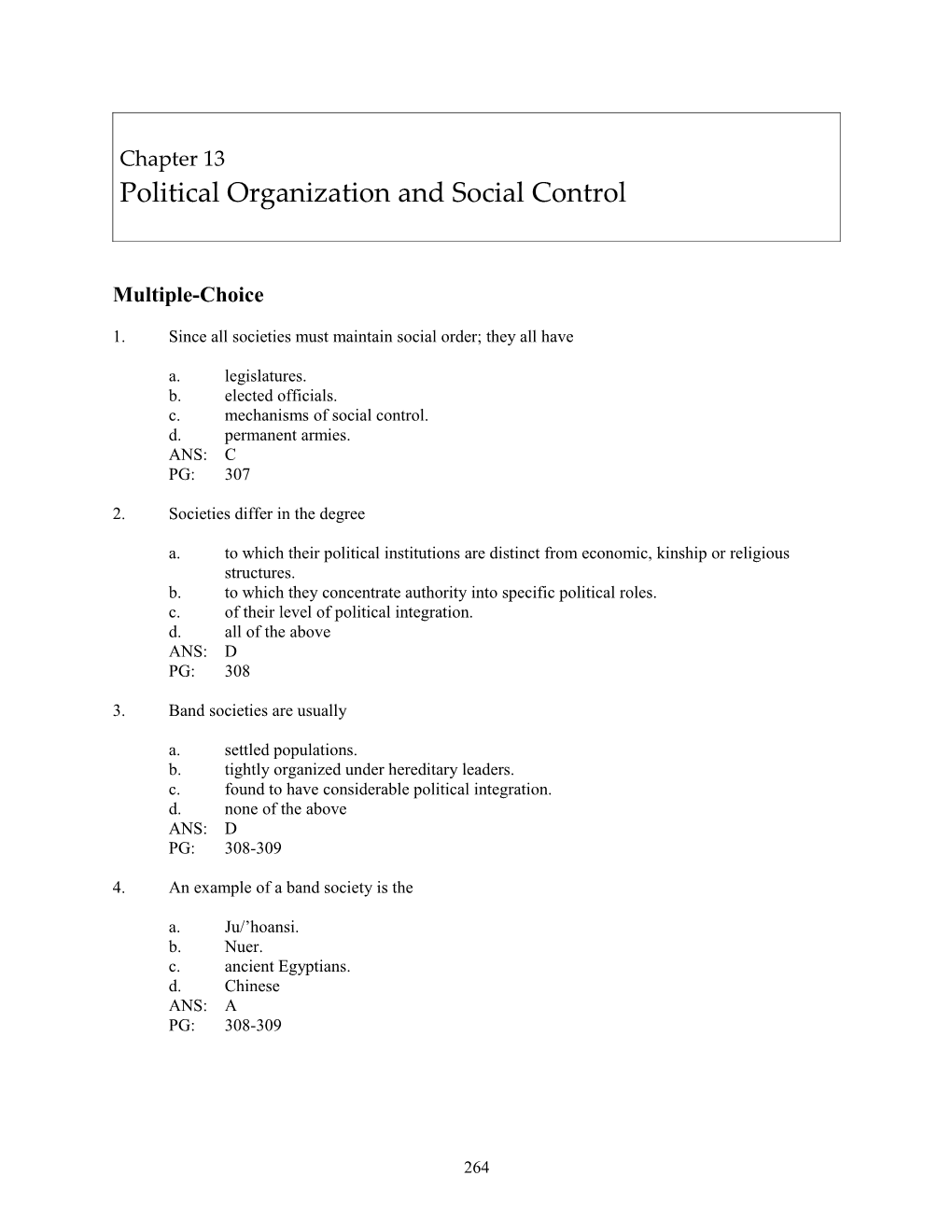 Political Organization and Social Control