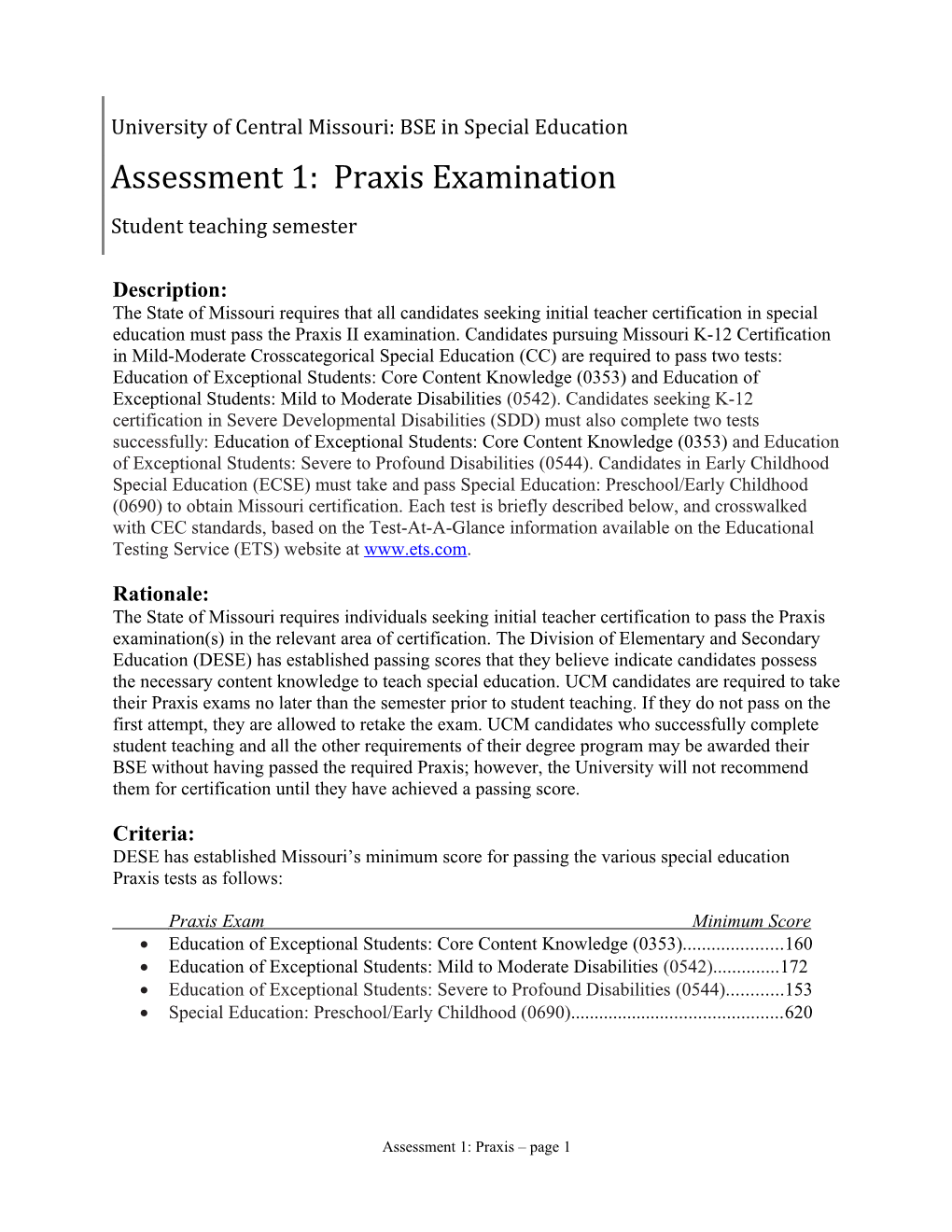 Lesson Plan Criteria