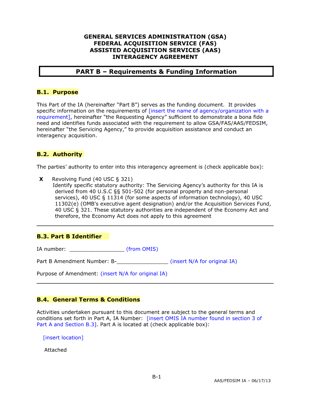 Model Interagency Agreement