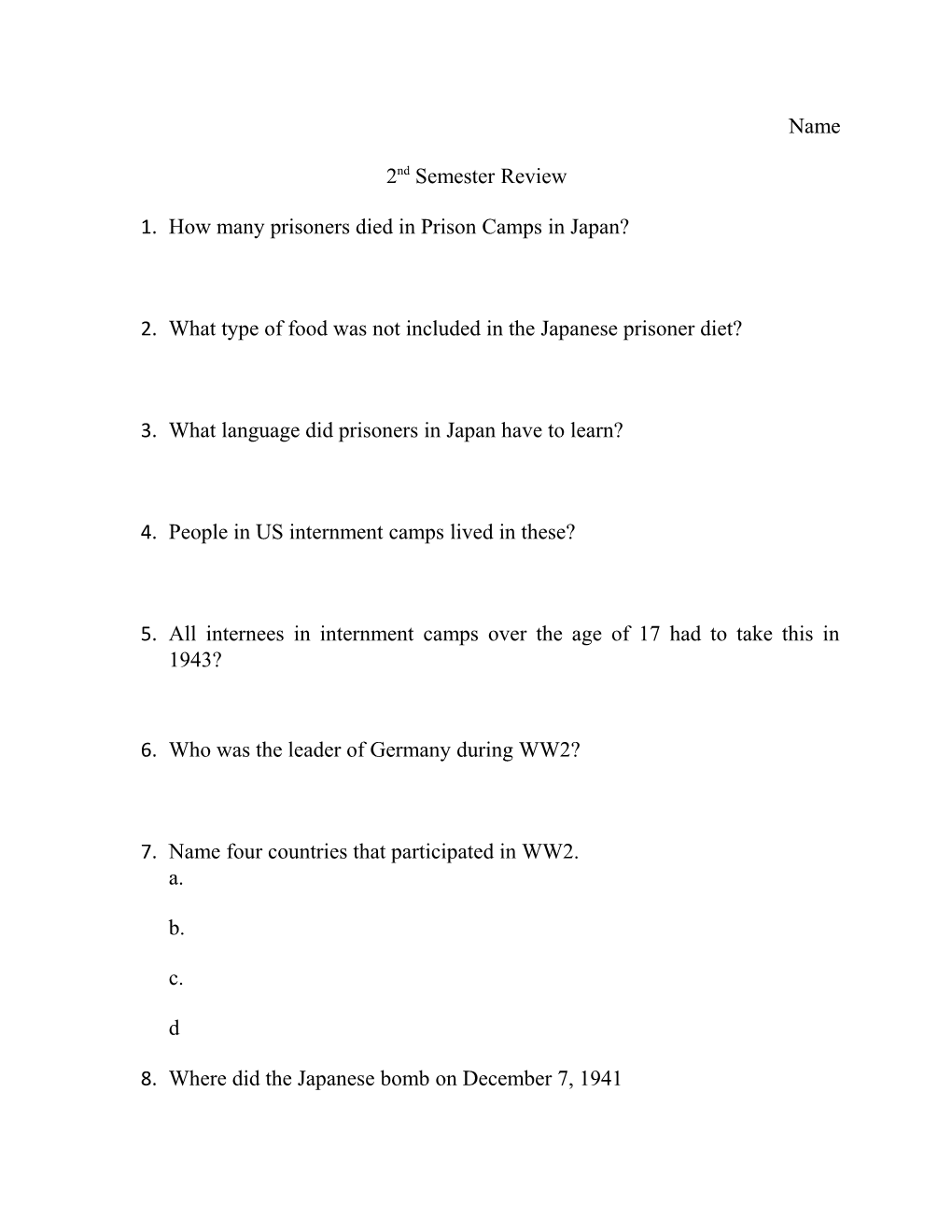 1. How Many Prisoners Died in Prison Camps in Japan?