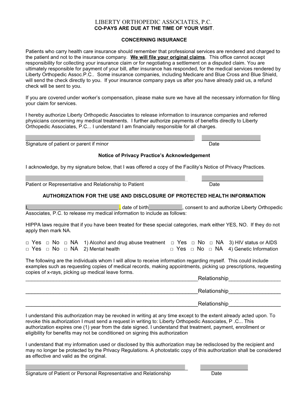 Liberty Orthopedic Associates, Pc s1