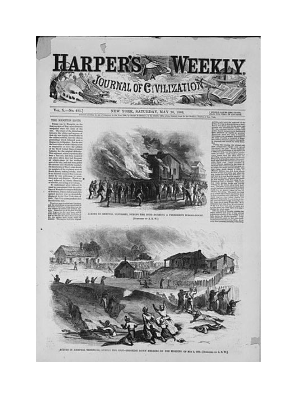 Memphis Race Riots, Shelby County, Tennessee, May 1-3, 1866