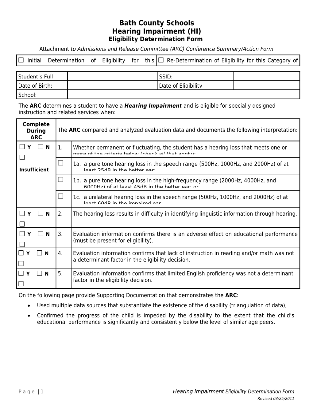 Hearing Impaired (HI)