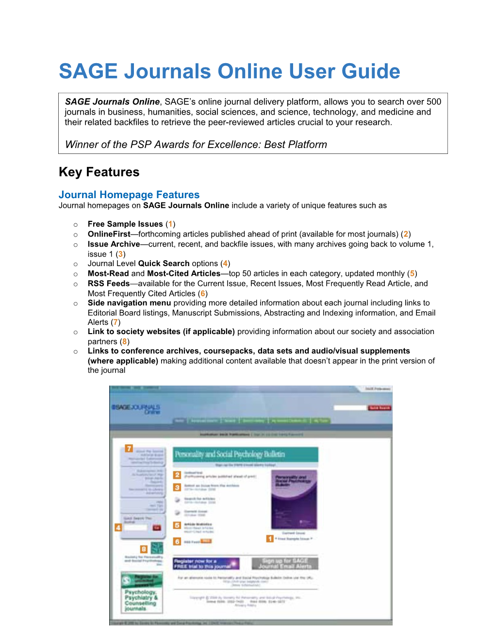 SAGE Journals Online User Guide