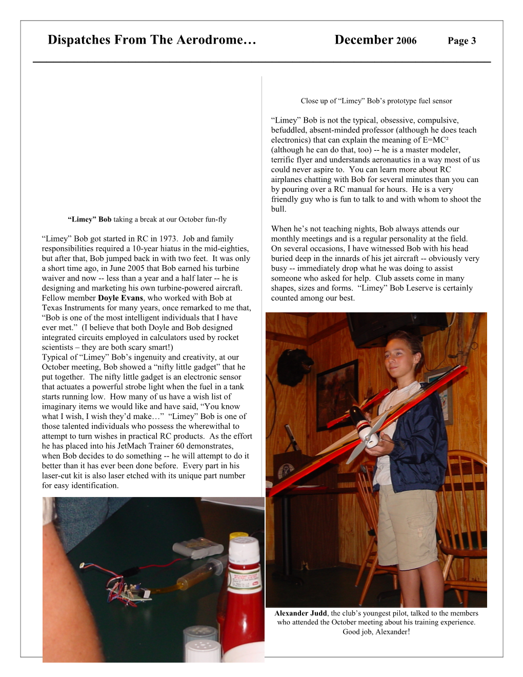 Dispatches from the Aerodrome December 2006 Page 5