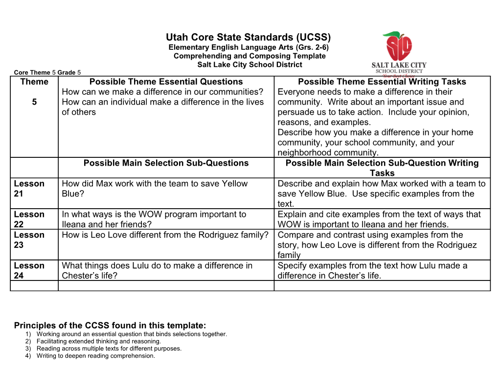 Utah Core State Standards (UCSS)