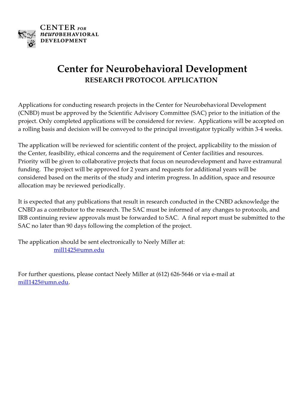 Center for Neurobehavioral Development