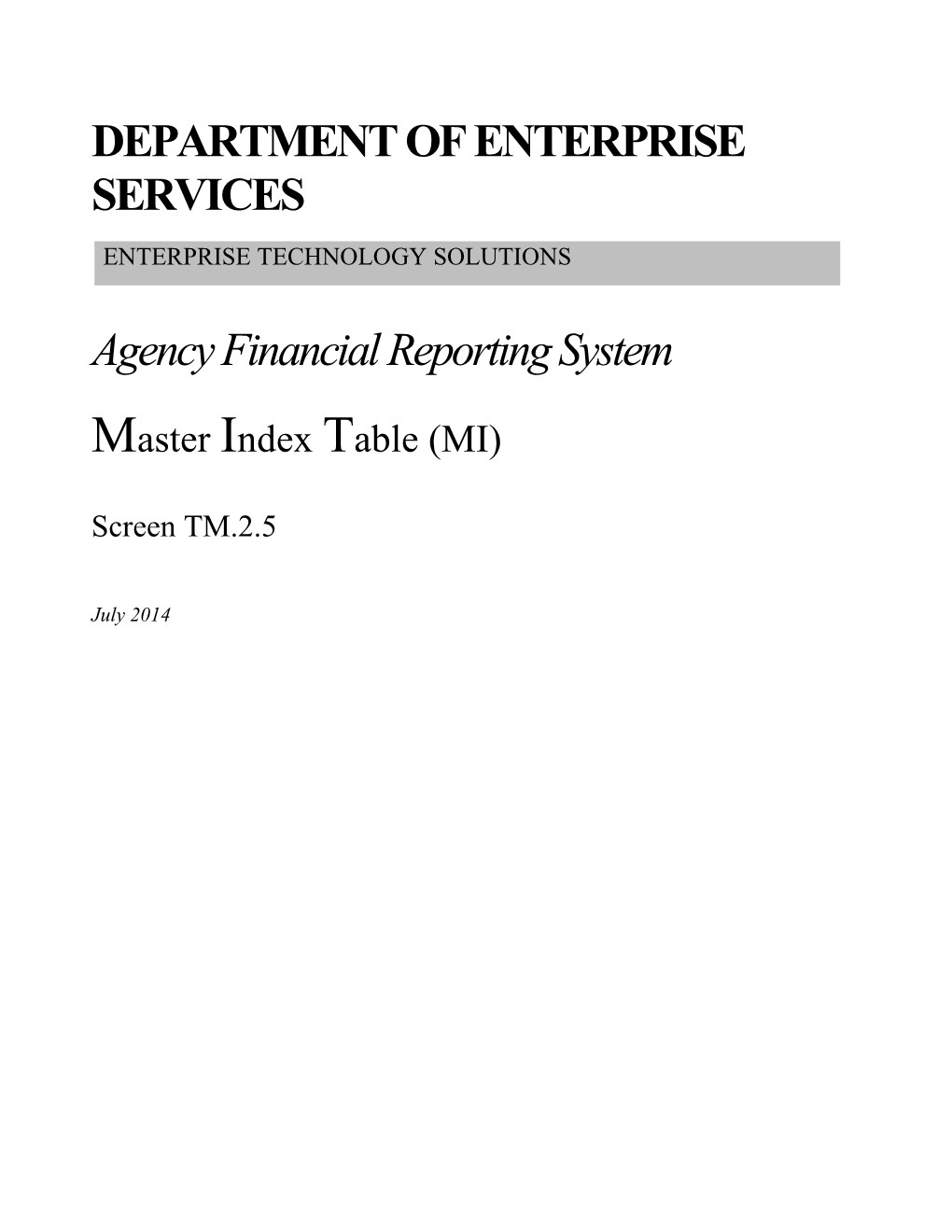 Department of Enterprise Services s2