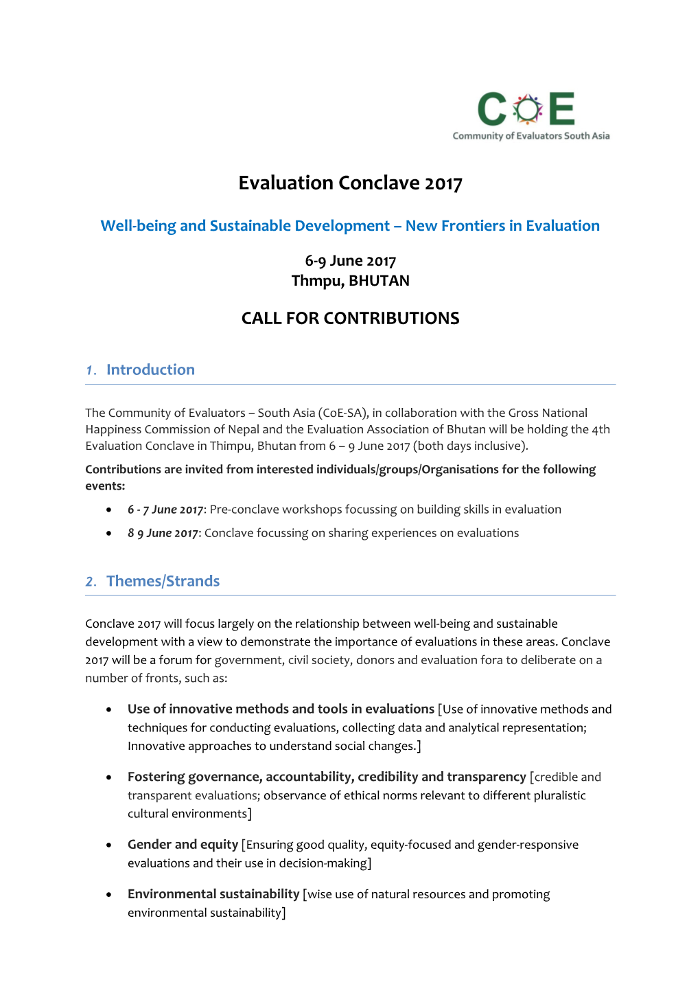 Well-Being and Sustainable Development New Frontiers in Evaluation