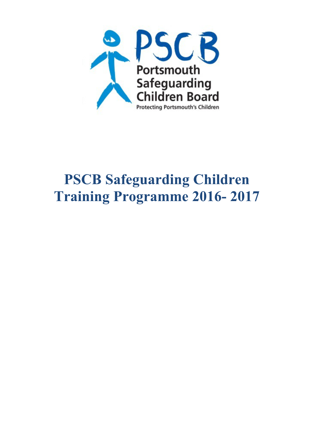 PSCB Safeguarding Children Training Programme 2016- 2017