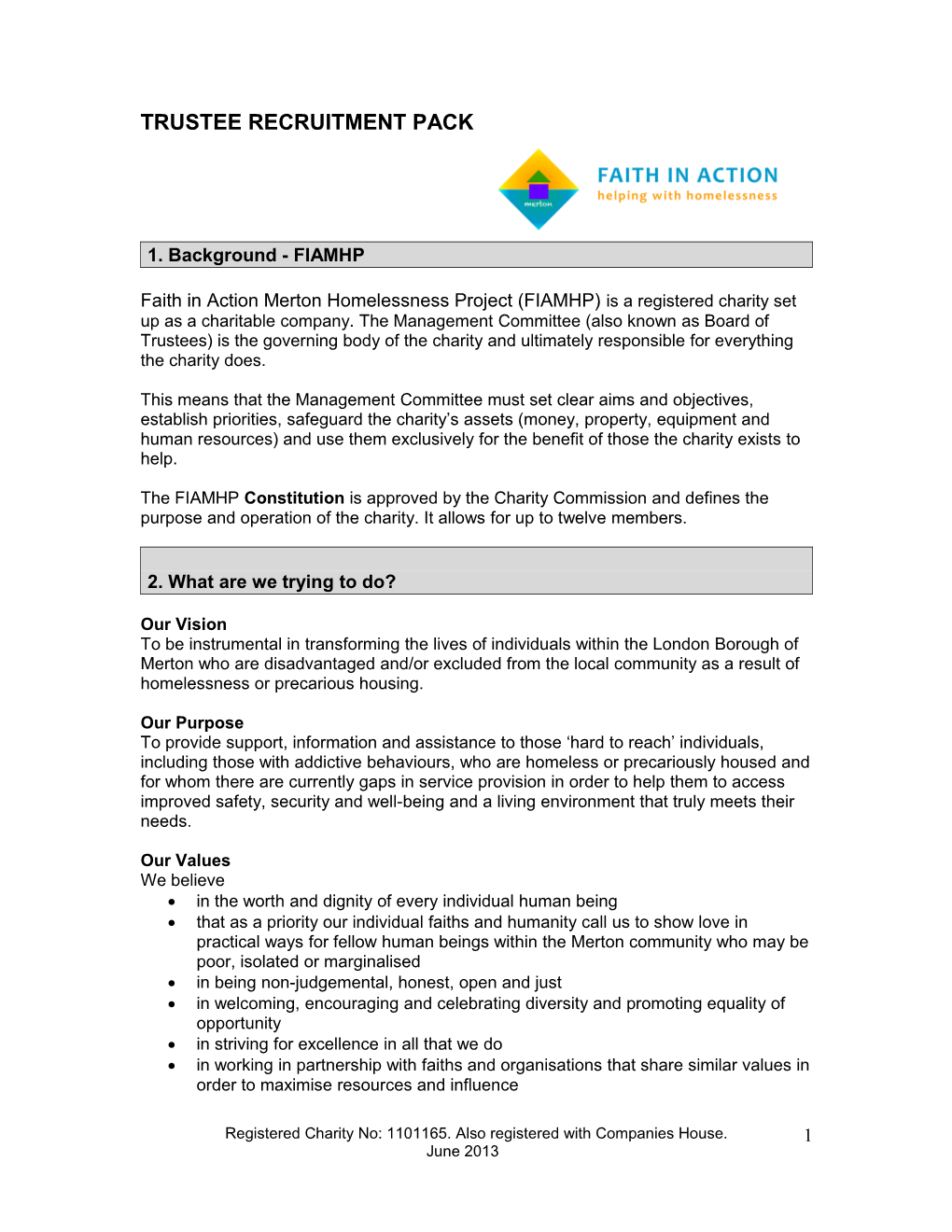 Faith in Action Merton Homelessness Project (FIAMHP)