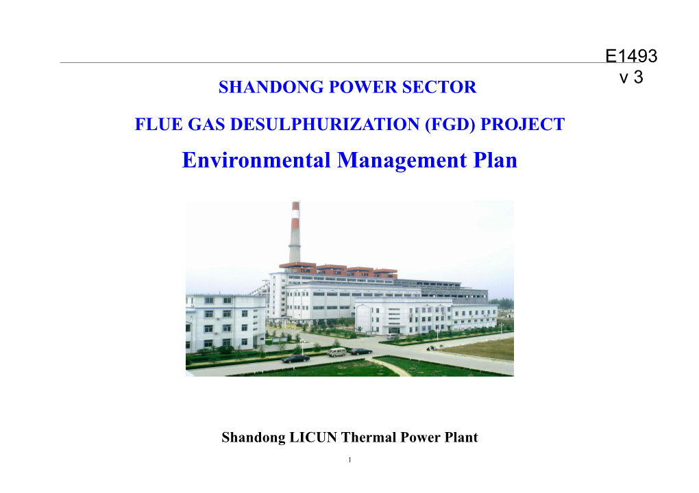 Flue Gas Desulphurization (Fgd) Project