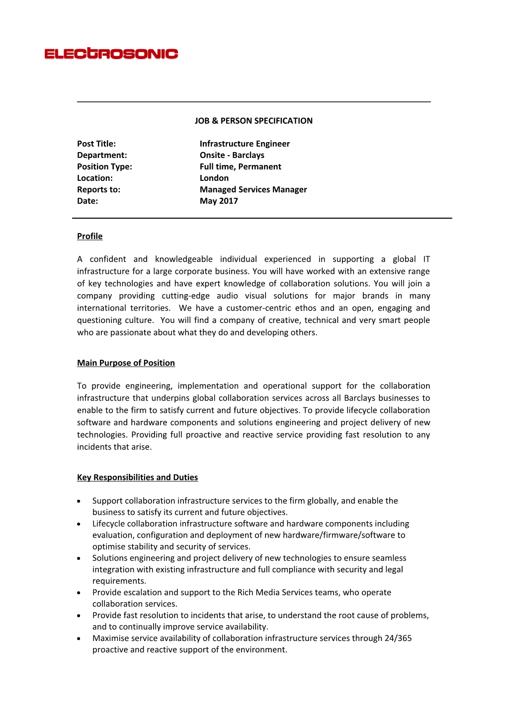 Job & Person Specification s1