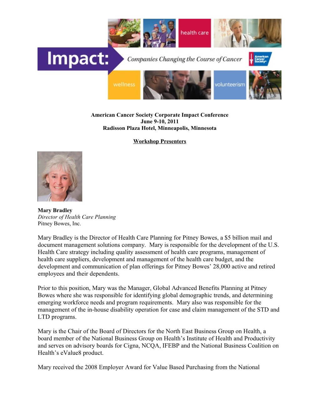 American Cancer Society Corporate Impact Conference