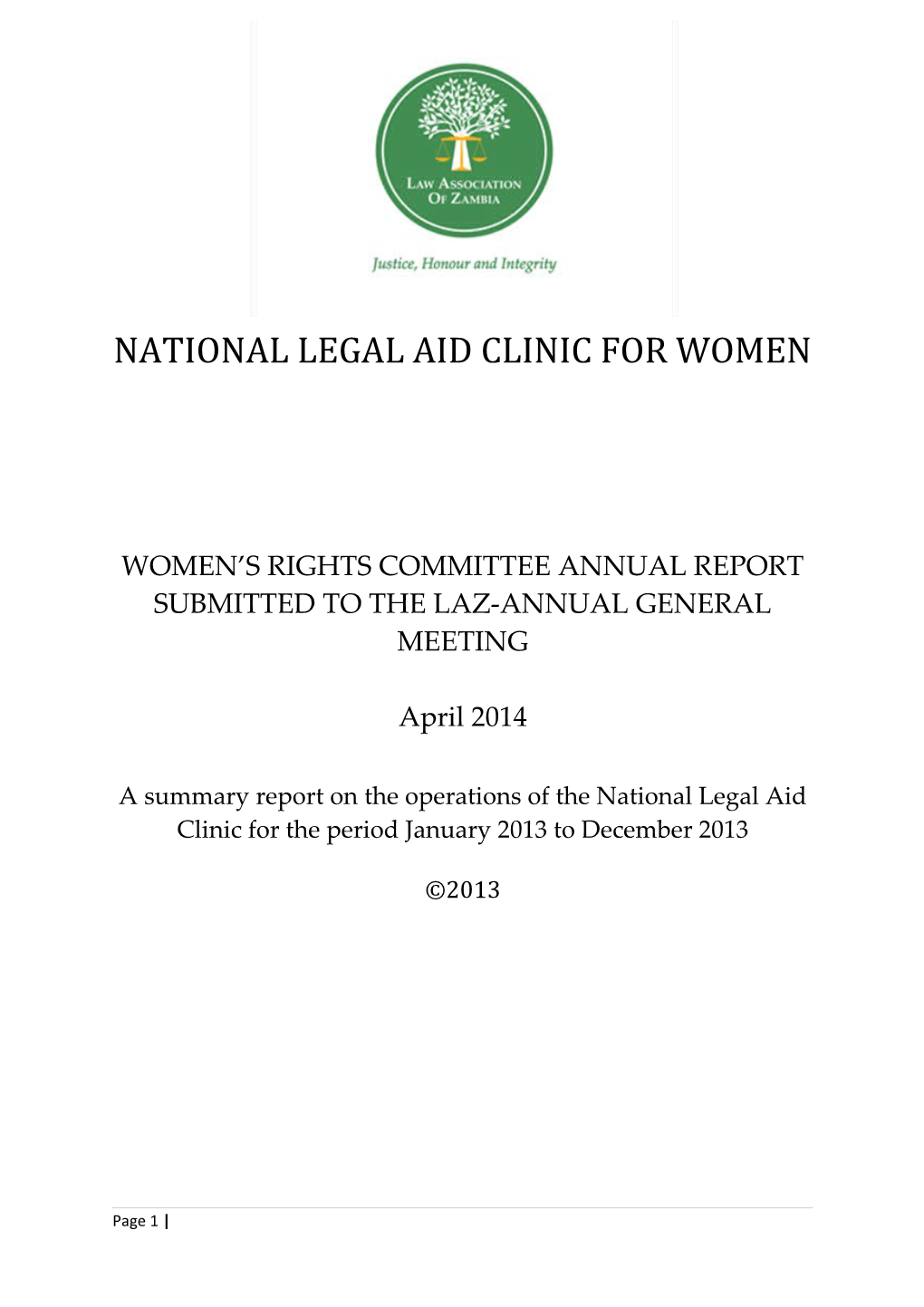 National Legal Aid Clinic for Women