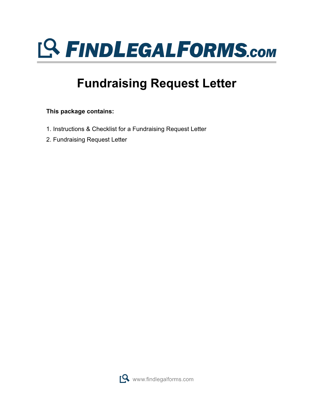 1. Instructions & Checklist for a Fundraising Request Letter