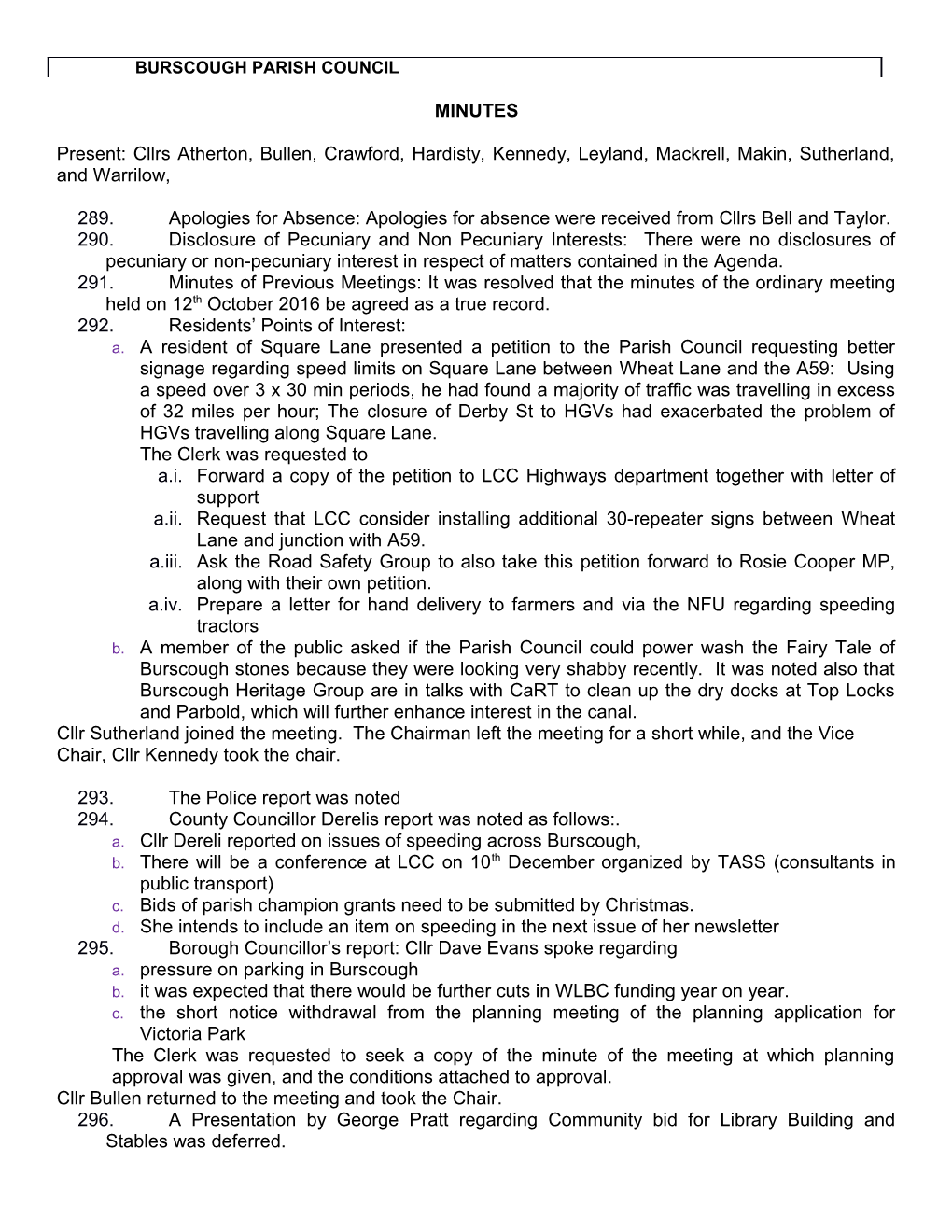 Burscough Parish Council