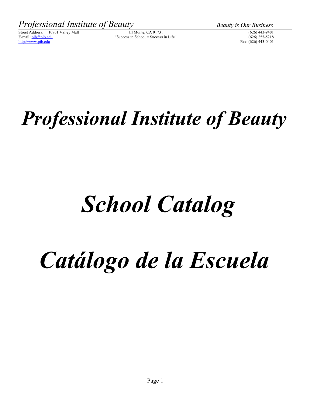 Professional Institute Of Beauty