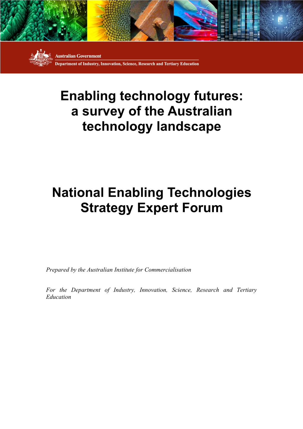 Enabling Technology Futures: A Survey Of The Australian Technology Landscape