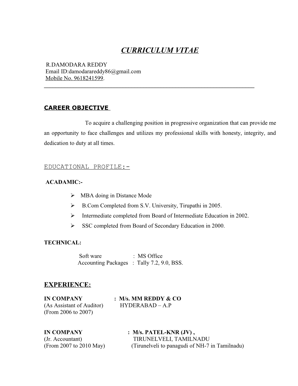 Curriculum Vitae s156