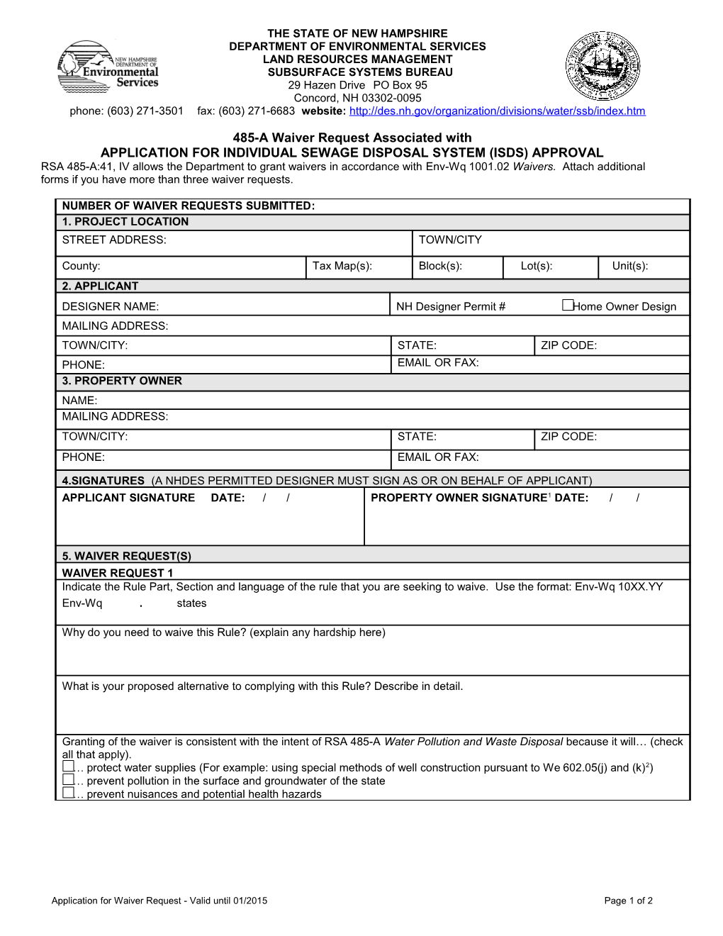 ISDS Waiver Request Form