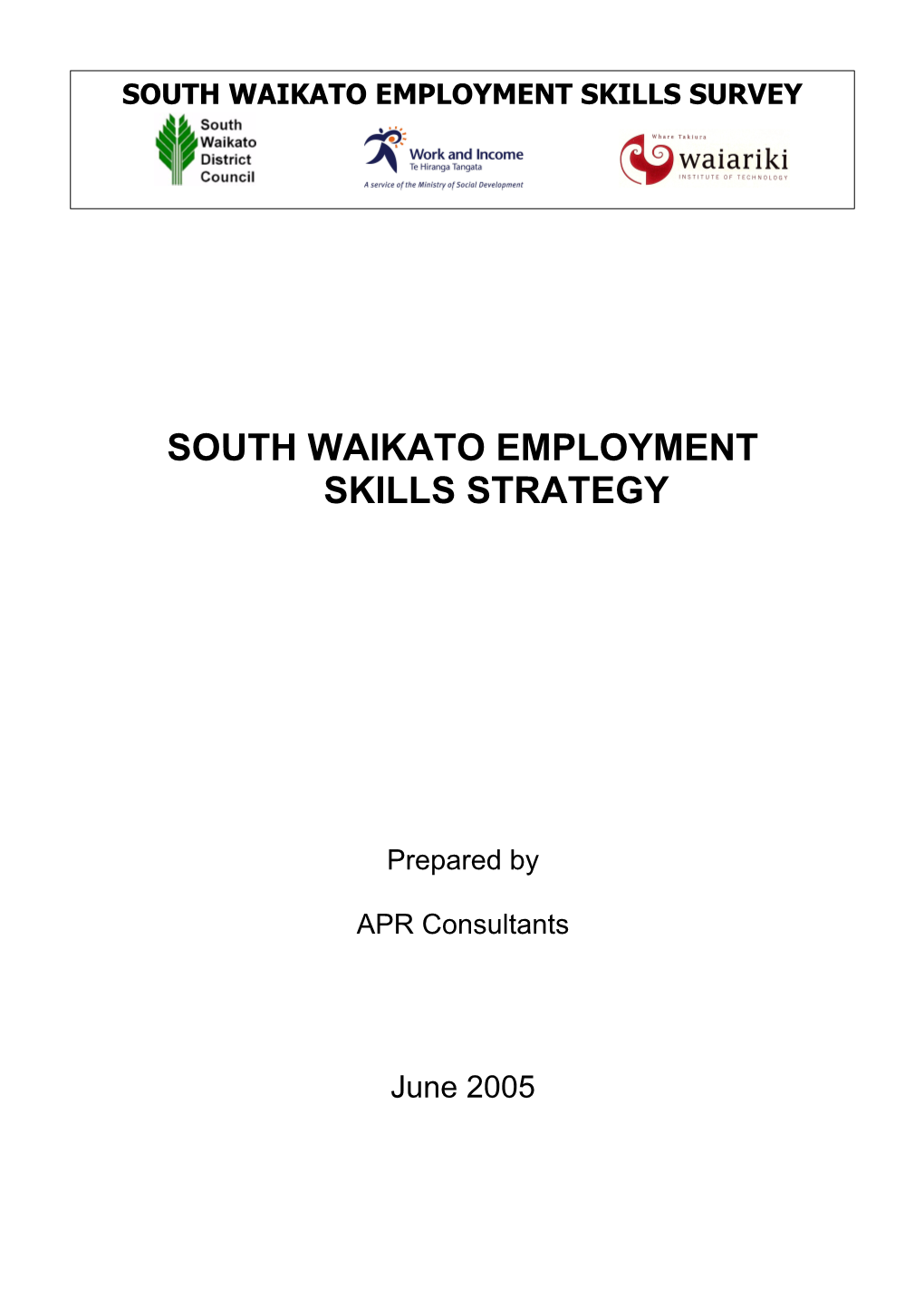 South Waikato Skills Gap Project