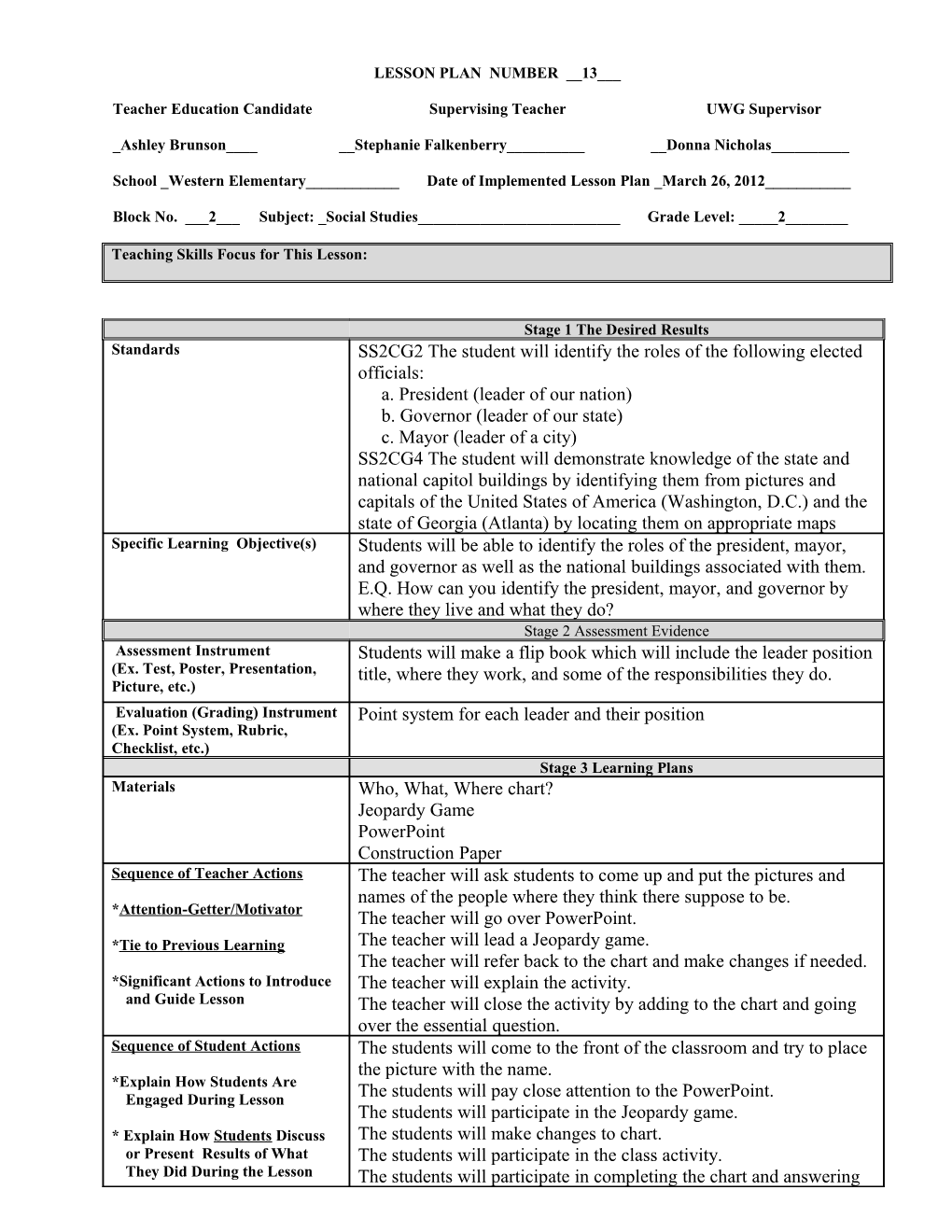 Lesson Planning Template s7