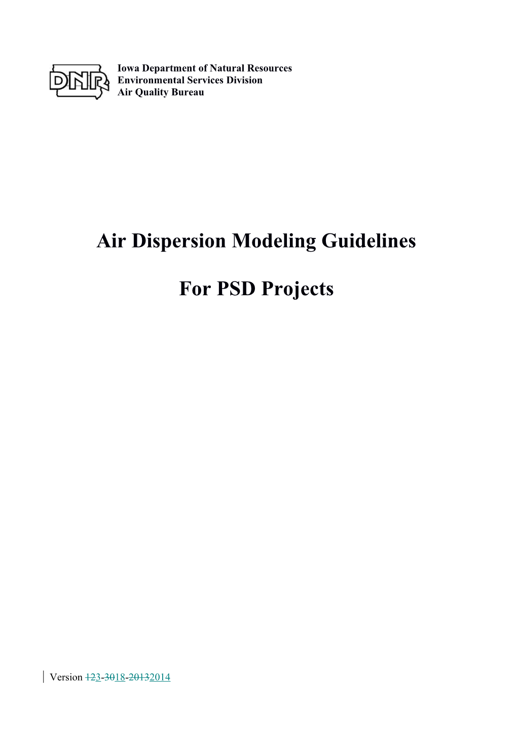 Air Dispersion Modeling Overview/Modeling Protocol