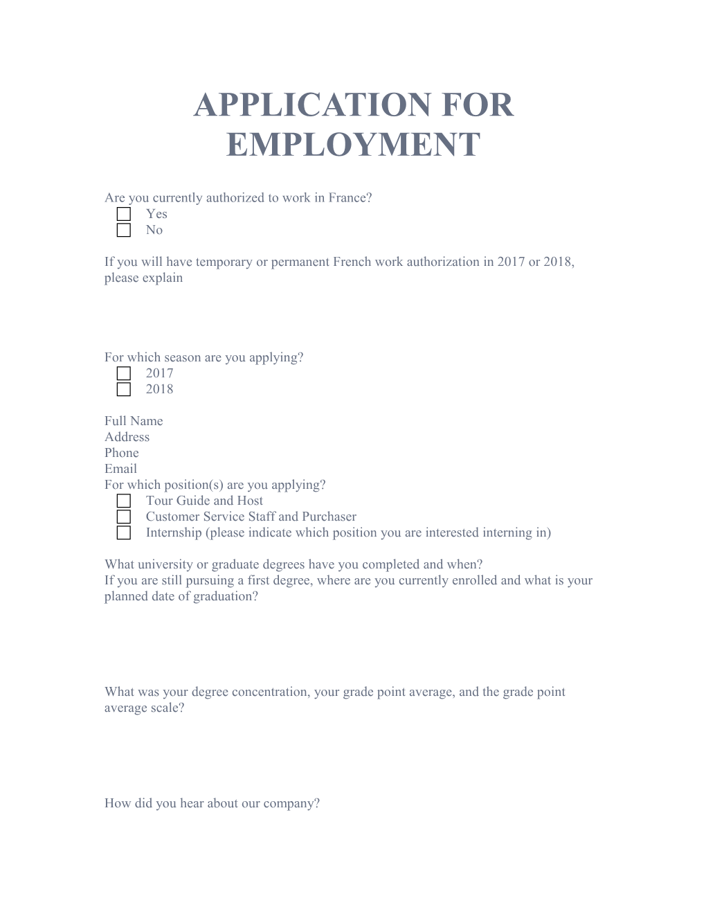 Application for Employment s64