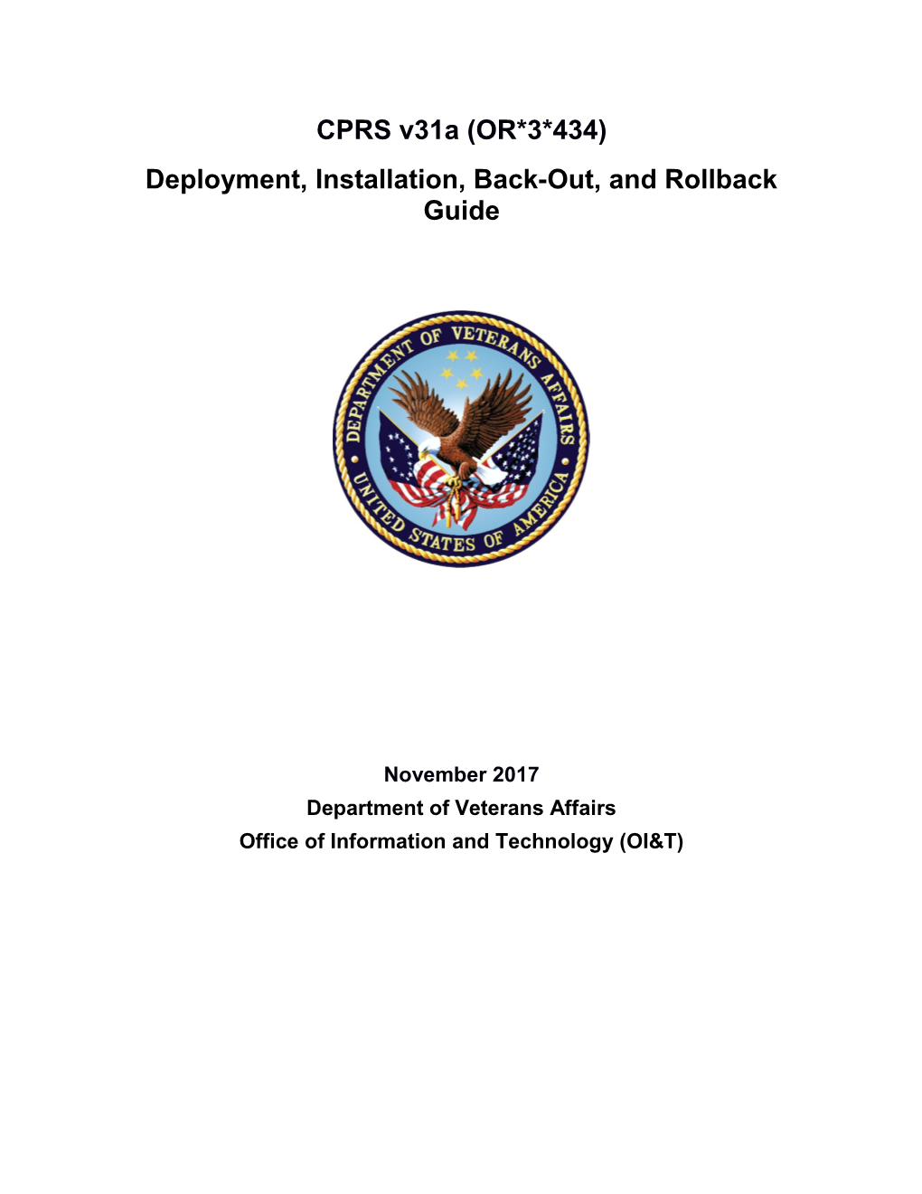 Installation, Back-Out, and Rollback Guide Template