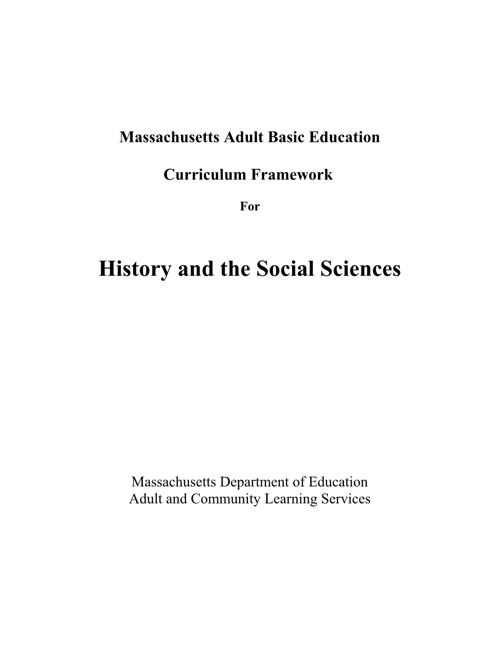 The ABE Curriculum Framework