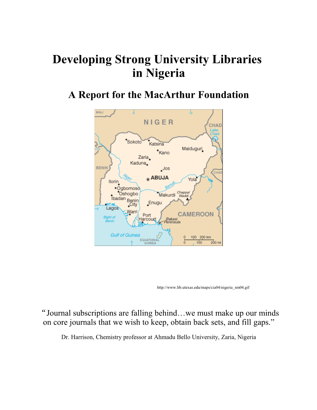 Developing Strong Academic Libraries In Nigeria: