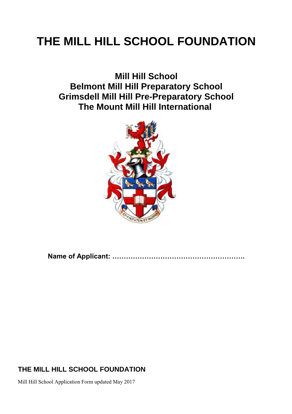The Mill Hill School Foundation