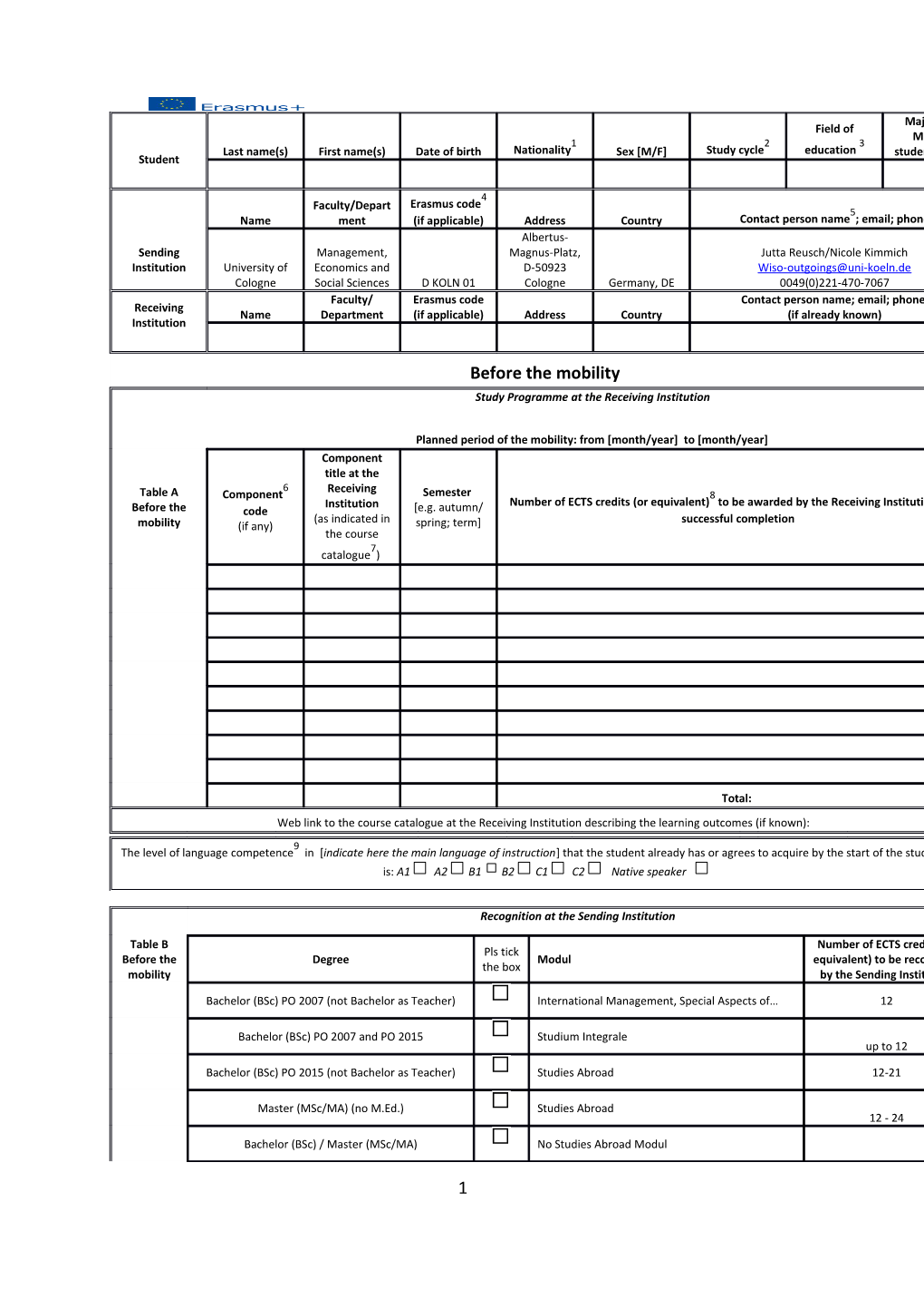 Information on Credit Transfer Rules and Procedures Can Be Found Here