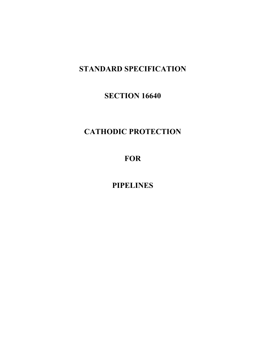 Standard Specification