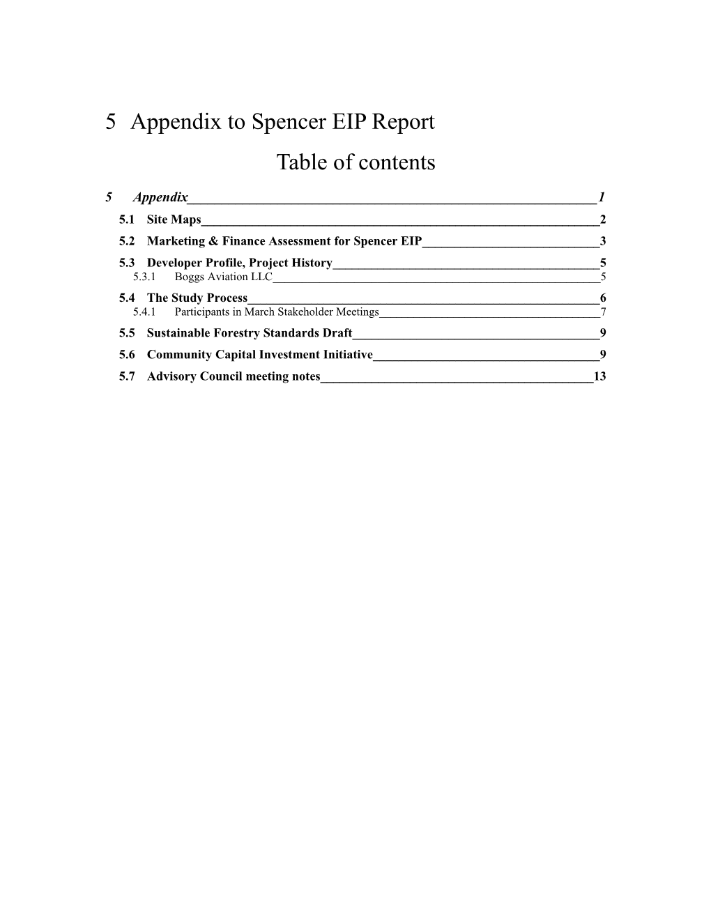 5 Appendix to Spencer EIP Report