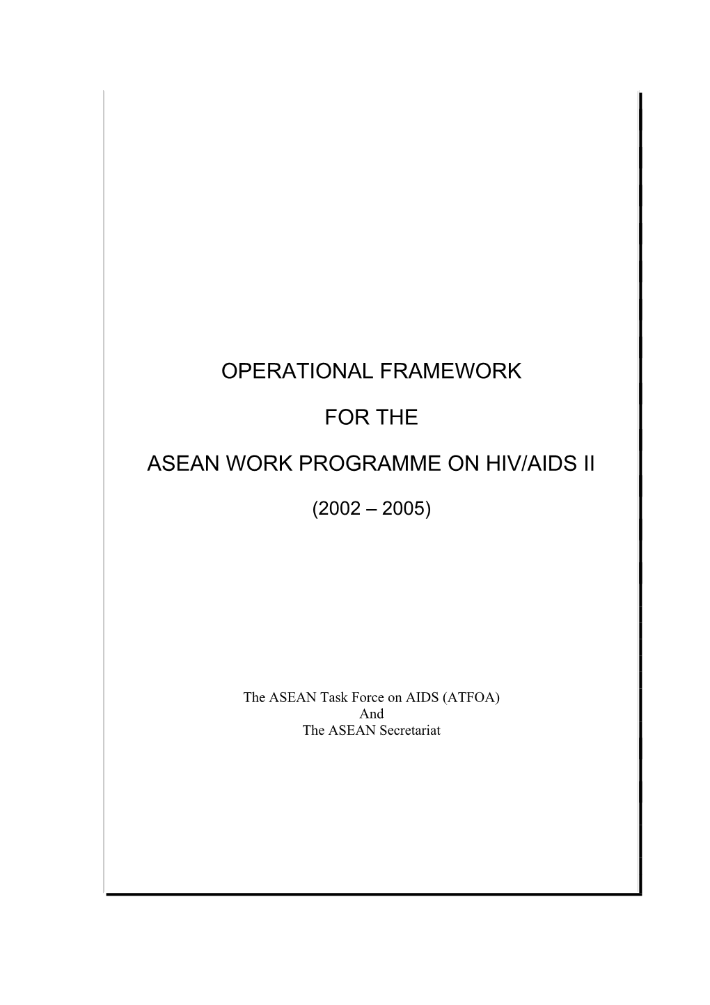 Asean Work Programme on Hiv/Aids Ii