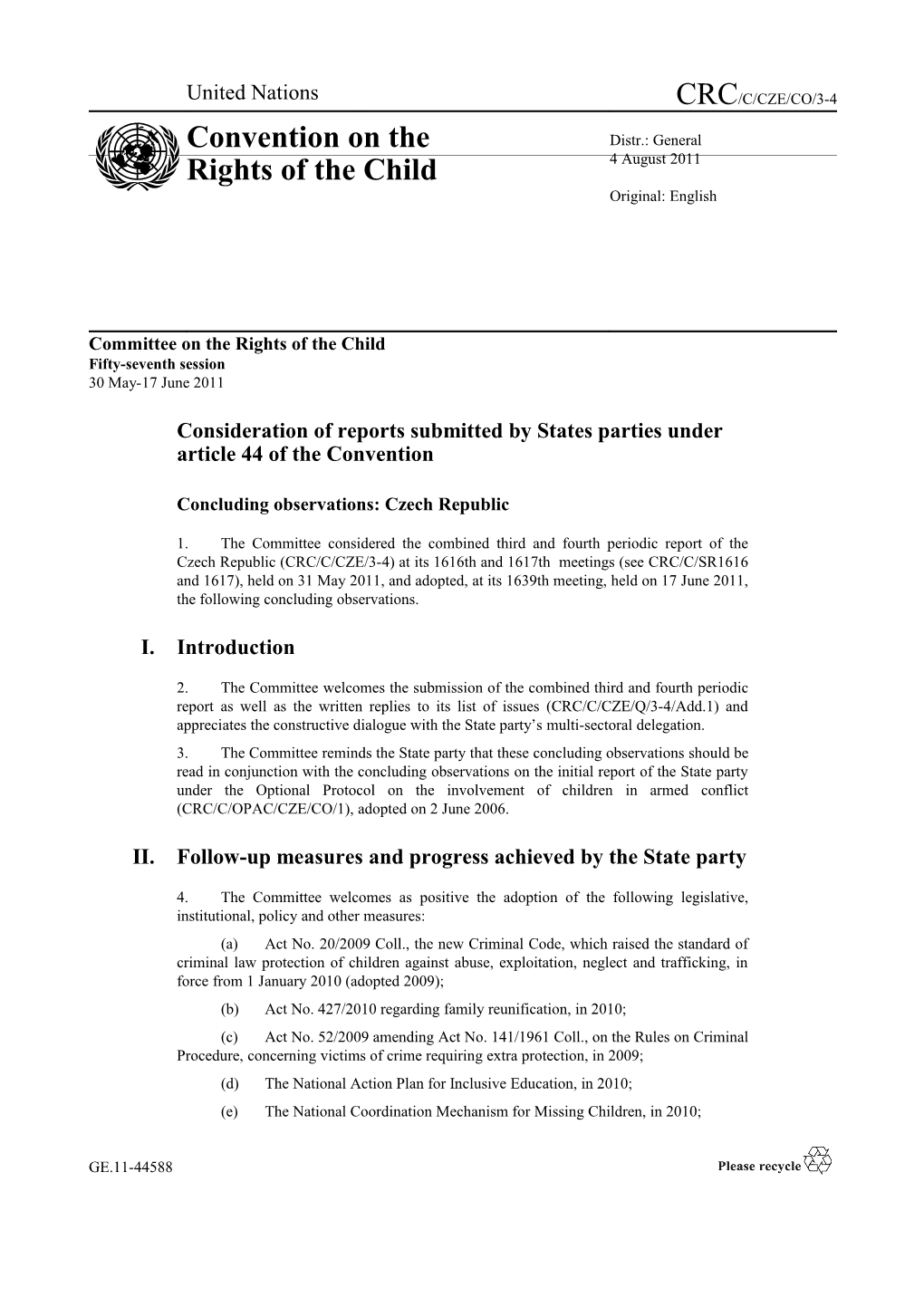 Committee on the Rights of the Child s32