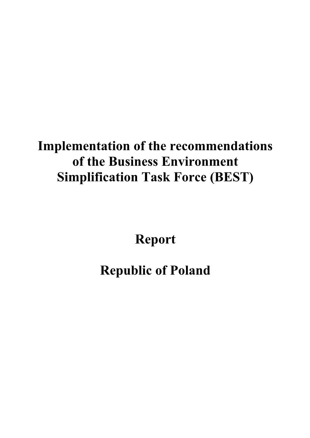 Information on Policies Regarding Companies in Poland