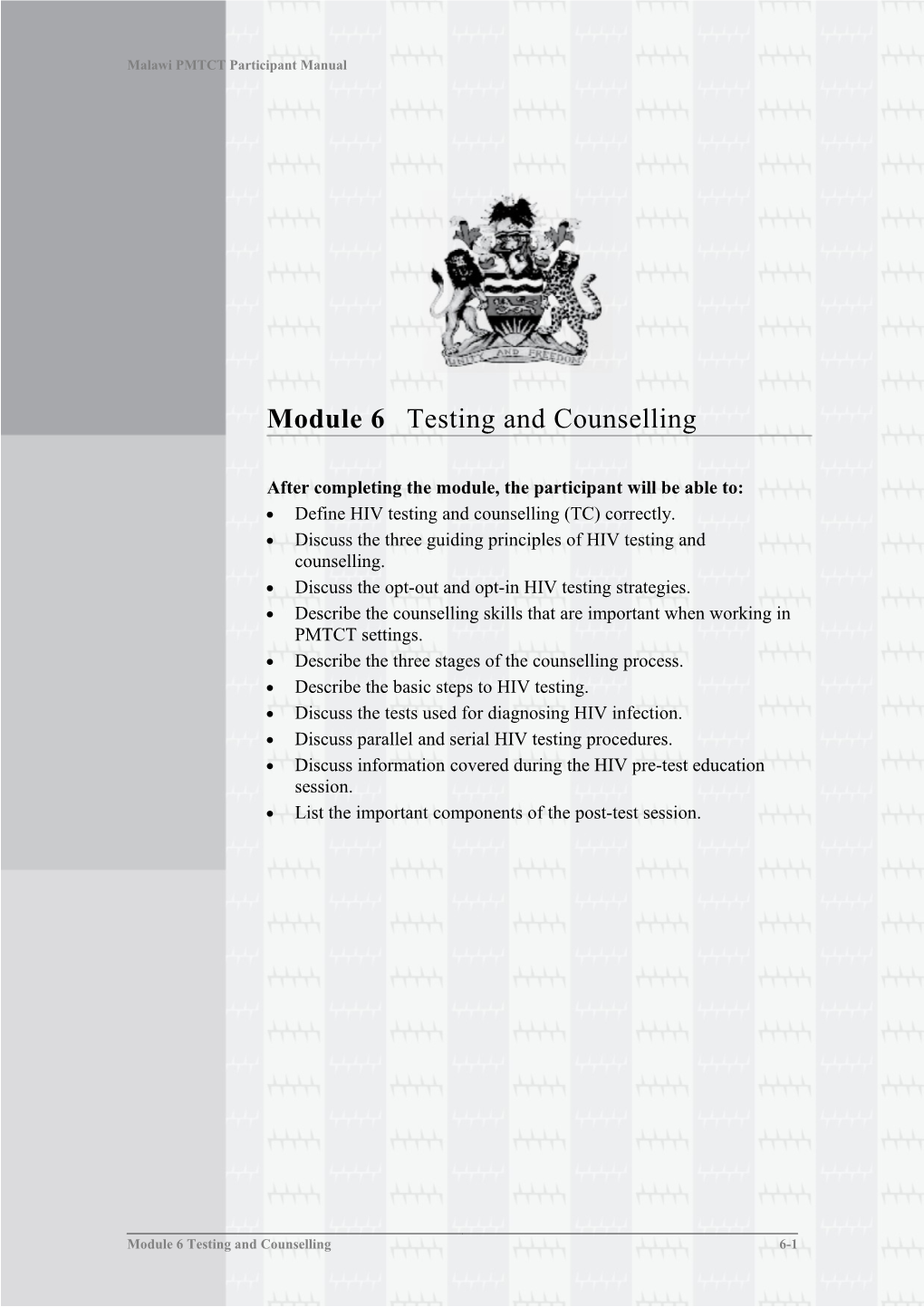 Module 4 Testing And Counselling